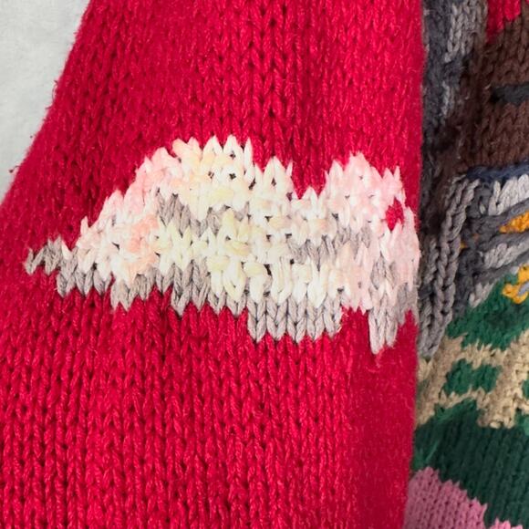 Signature by Northern Isles Knitted by Hand Farm Animals Apple Tree Red XL VTG! - Picture 3 of 15